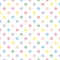 Tile vector pattern with pastel polka dots on white background