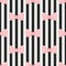 Tile vector pattern with pink bows on a black and white strip background
