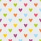 Tile vector pattern with sweet pastel hearts on grey background