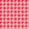 Tile vector pattern with white hearts on red and pink checkered background