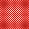 Tile vector pattern with white polka dots on red background