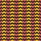 Tile vector pattern with yellow and pink arrows on black background