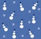 Tileable Snowman Blue