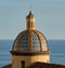 Tiled dome on the church of San Gennaro, Praiano