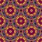 Tiled ethnic pattern for fabric. Abstract geometric mosaic circles seamless background