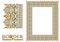 Tiled frame in plant leaves and flowers Framework Decorative Elegant style