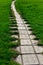 Tiled grassy path