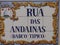 Tiled Portuguese street sign.