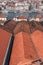 Tiled roofs of wine cellars overlooking the Douro River, Vila Nova de Gaia