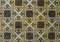 Tiled wall with beautiful pattern, ornamental tiling, arabic architecture background