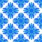 Tiled  watercolor background. Blue symmetrical