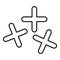 Tiler cross tool icon, outline style