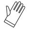 Tiler glove icon, outline style