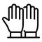 Tiler gloves icon, outline style