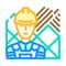 tiler handyman color icon vector illustration