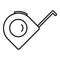 Tiler measurement tape icon, outline style