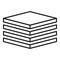 Tiler stack icon, outline style