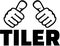 Tiler with thumbs. T-Shirt design.