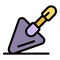 Tiler trowel icon color outline vector