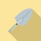 Tiler trowel icon, flat style