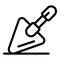 Tiler trowel icon, outline style