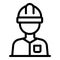 Tiler worker icon, outline style