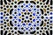 Tiles, Moorish ornaments and architecture in Alhambra Palace, the Moorish citadel in Granada