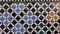 Tiles in Patio de los Arrayanes, Comares Palace, Alhambra, Granada, Spain.