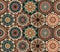 Tiles Pattern Mandala Blue Brown