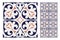 Tiles Portuguese patterns antique seamless design in Vector illustration