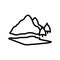 Tilicho Lake, Nepal, Mesokanto Pass Trek, lake fully editable vector icons