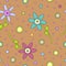Tiling colorful flower texture