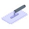 Tiling trowel icon, isometric style