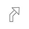 tilt arrow icon. Thin line icon for website design and development, app development. Premium icon