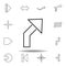 tilt arrow icon. Thin line icons set for website design and development, app development. Premium icon