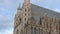A tilt down shot of the exterior front of st stephen`s cathedral in vienna