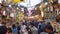 Tilt down video of the Ootori shrine during the Tori-no-Ichi Fair or Rakes Fair in november.
