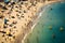 Tilt-Shift Capture of a Bustling Beachscape