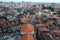 Tilt Shift Focus of City View from ClÃ©rigos Church Tower in Porto, Portugal