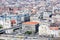 Tilt-shift view of old city skyline, Budapest