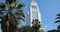 Tilt shot of the Los Angeles City Hall building