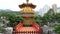 Tilt up shot of the pavilion of absolute perfection in nan lian garden at hong kong