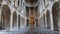 Tilt up shot of the royal chapel in the Palace of Versailles, Paris
