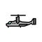 tiltrotor airplane aircraft color icon vector illustration