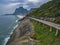 Tim Maia bike path on Niemeyer Avenue, Rio de Janeiro, Brazil, South America.