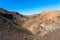 Timanfaya National Park, mountains of fire at Lanzarote, Canary Islands, Spain. Unique panoramic view of spectacular corrosioned