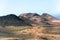 Timanfaya National Park, mountains of fire at Lanzarote, Canary Islands, Spain. Unique panoramic view of spectacular  huge volcano