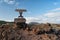 Timanfaya national volcano park devil symbol Lanzarote