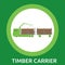 Timber Carrier. Hand-drawn vector illustration on white background. EPS10