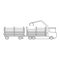 Timber Carrier. Hand-drawn vector illustration on white background. EPS10